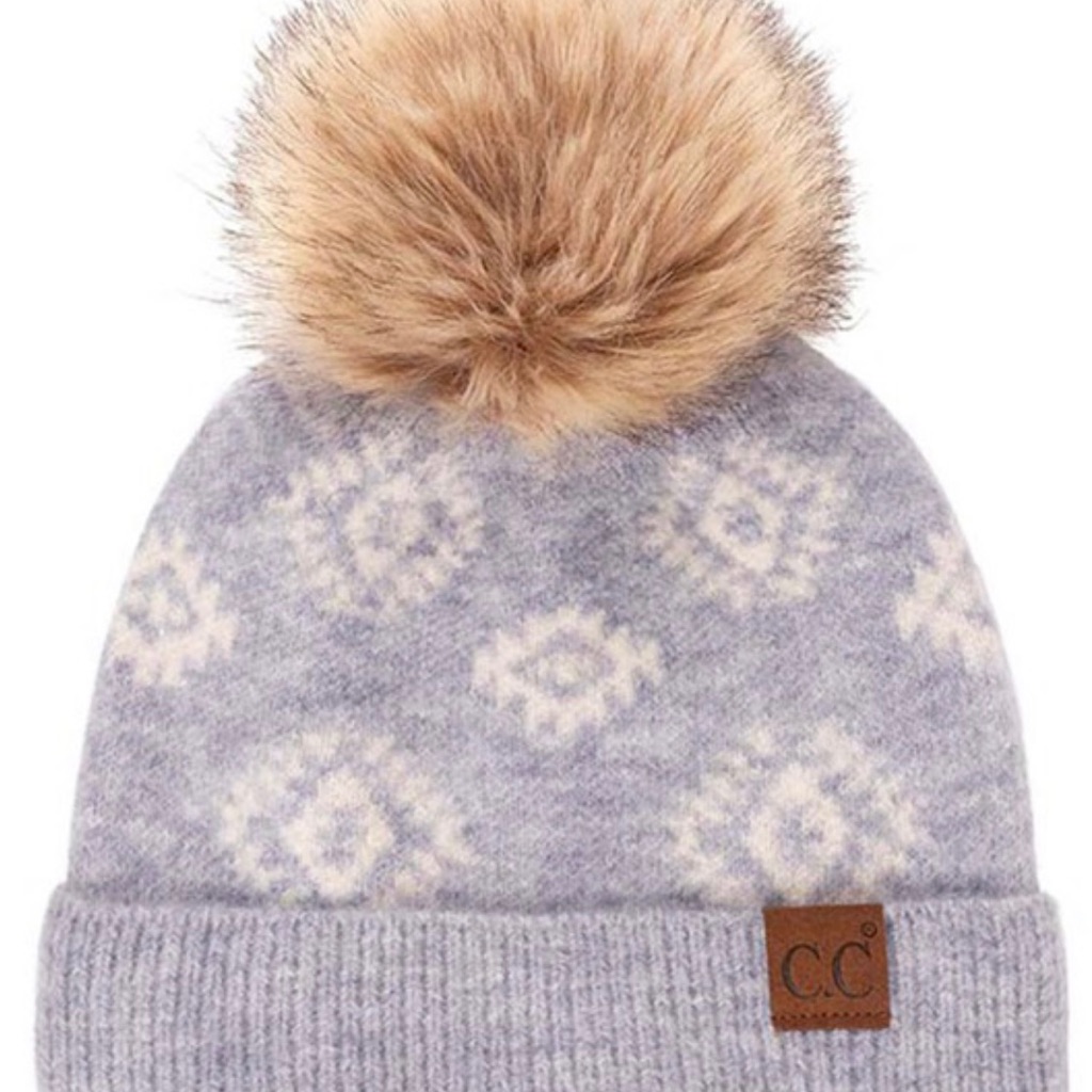 Cc Brand Diamond Pom Beanie